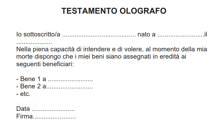 Come scrivere un testamento valido in Italia